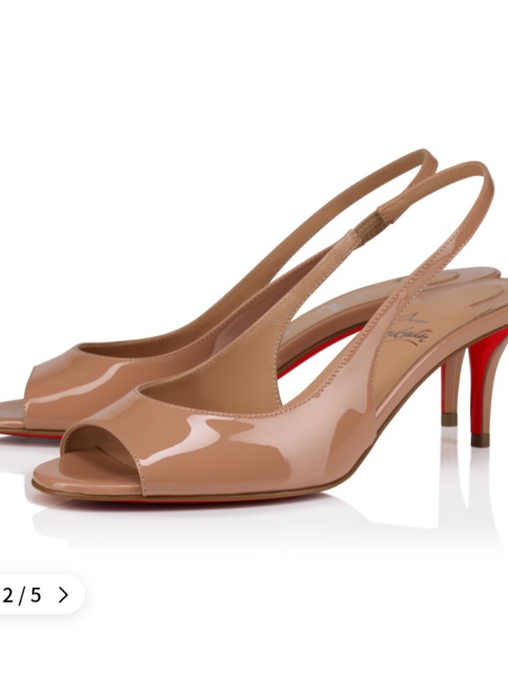 $1,145 Christian Louboutin Sofia Z 60mm Nude Patent Leather Pump EU 36 US 6 BNIB